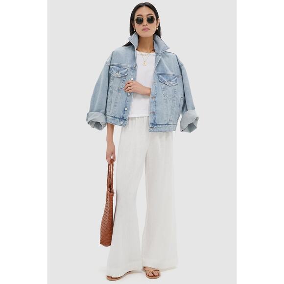 TUCKERNUCK Ivory Linen Anya Pants Size S NWT Retail $168 Tuckernuck - Picture 4 of 7